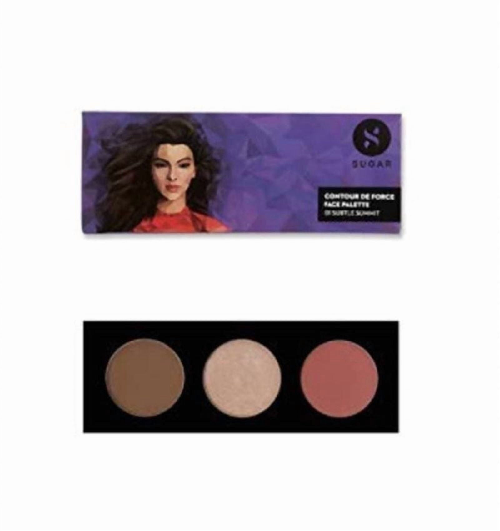 Sugar Cosmetics Contour De Force Face Palette - 01 Subtle Summit -12.5 g