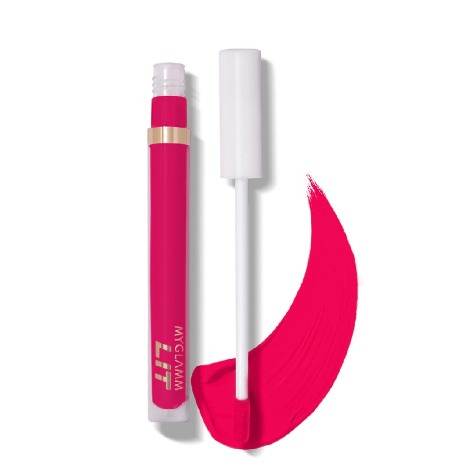 MyGlamm LIT Liquid Matte Lipstick-Based (Pink)-3 ml | With Moringa Oil | 12HR Long-lasting