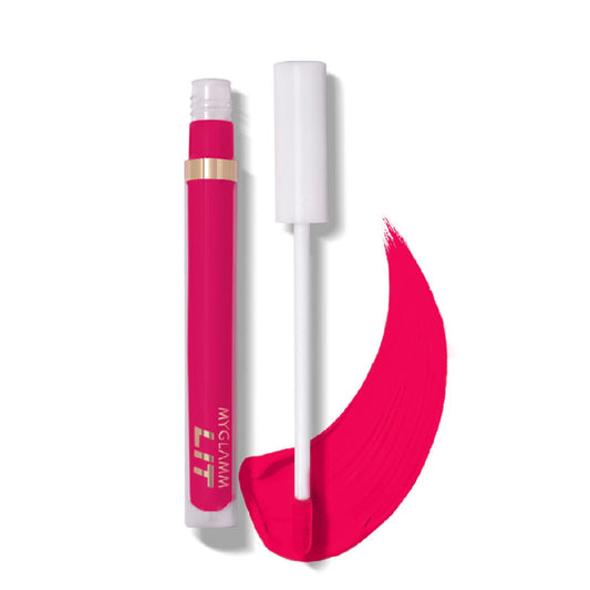 MyGlamm LIT Liquid Matte Lipstick-Based (Pink)-3 ml | With Moringa Oil | 12HR Long-lasting