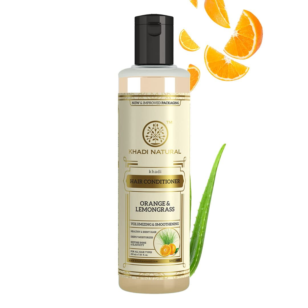 Khadi Natural Orange & Lemongrass Conditioner | Revitalizes hair strands 210 ML