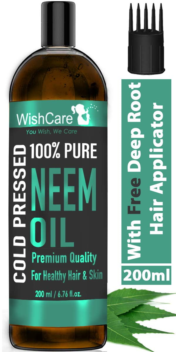 Wishcare Cold Pressed Neem Oil - 200 Ml - 100% Pure Wild Crafted - For Skin & Hair (Cosmet
