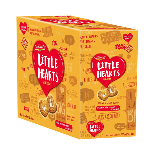 Britannia Little Hearts Biscuits 26.4oz (750g) - Biscuit de Patits Coeurs - Soft and Delic