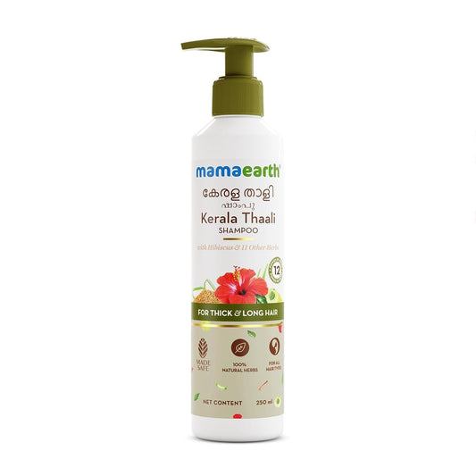Mamaearth Kerala Thaali Shampoo Hibiscus, Shikakai, Amla & Flax Seeds, 250 ml