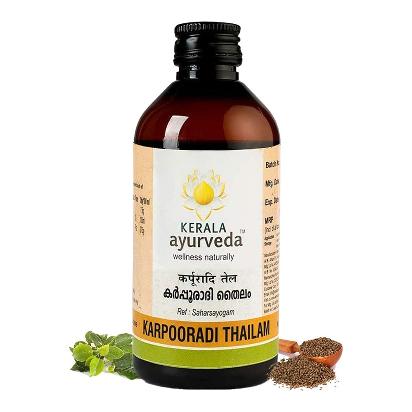 Kerala Ayurveda Karpooradi Thailam 200Ml | Chest Rubbing Oil | Herbal Oil For Cough & Cold