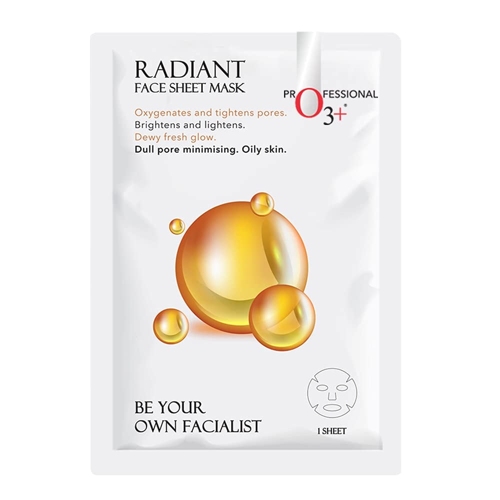 O3+ Facialist Radiant Face Sheet Mask For Oxygenates And Tightens Pores To Reduce Uneven S