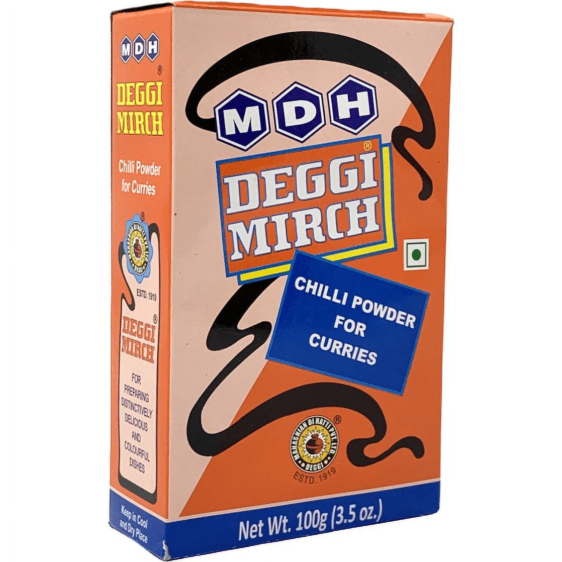 MDH Deggi Mirch Chilli Powder For Curries - 100 Gm (3.5 Oz)