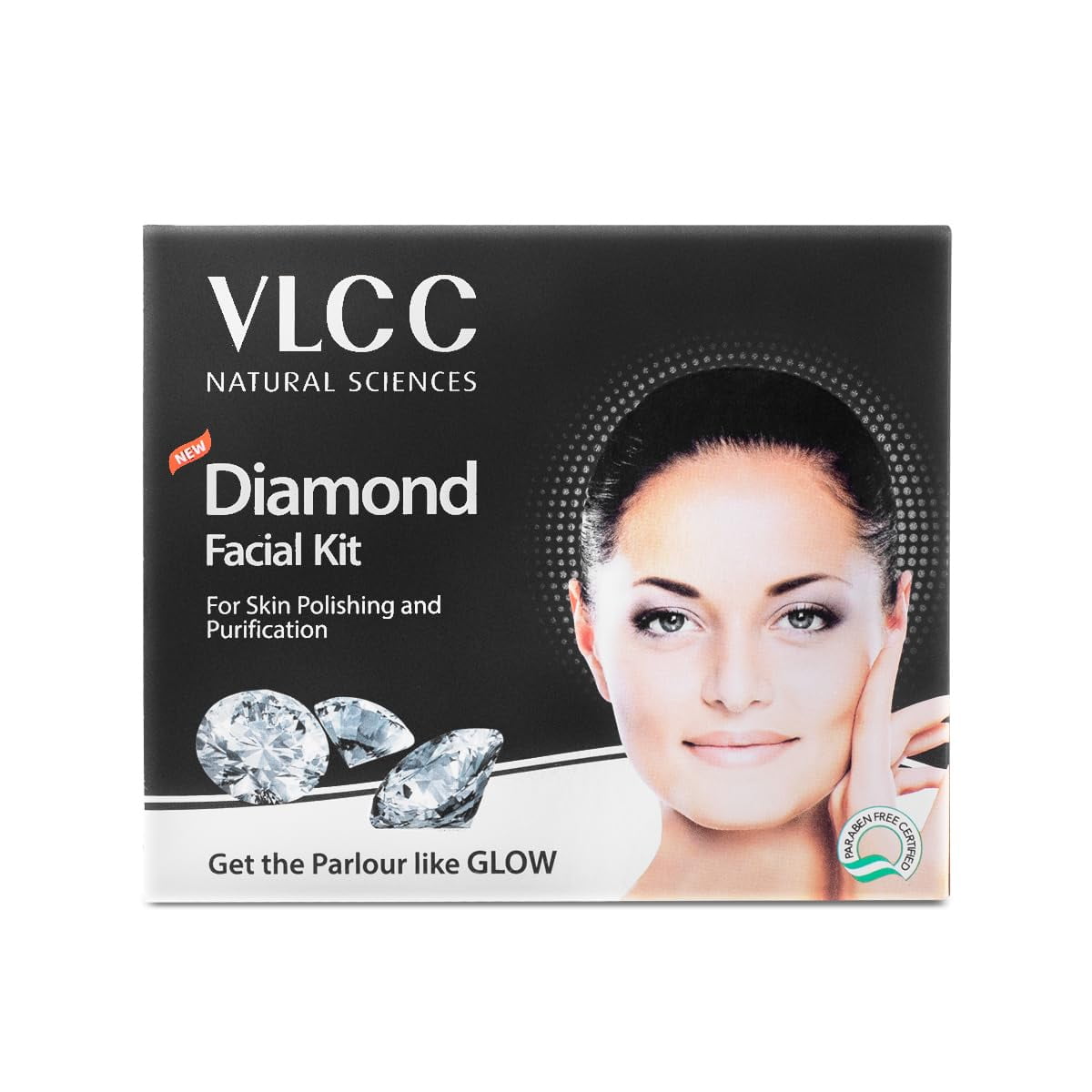 VLCC Diamond Facial Kit -60g- Skin purifying with Parlour Glow. With Colloidal Diamond, Jo