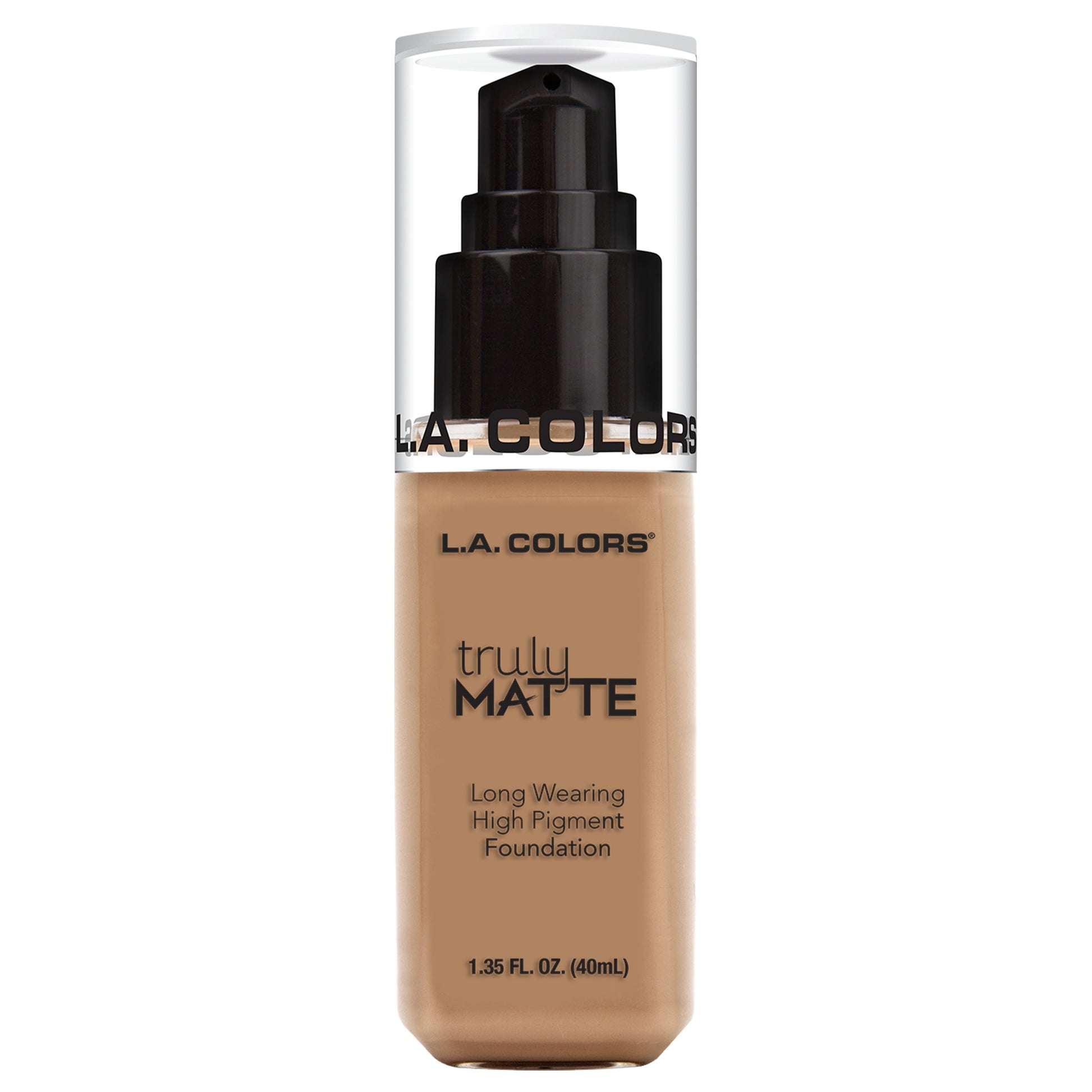 L.A. COLORS Liquid Truly Matte Foundation, Sand, 1.35 fl oz