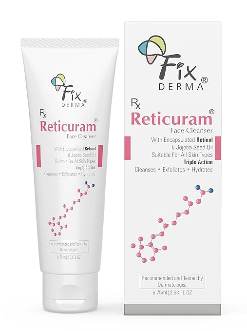 Fixderma 0.05% Retinol Reticuram FaceCleanser for All Skin Types, Anti Ageing, Retinol Fac