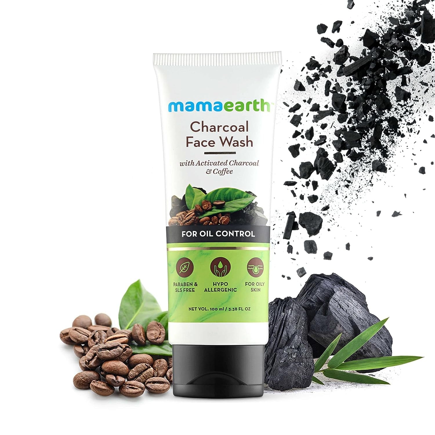 Mamaearth Charcoal FaceWash with Activated Charcoal & Coffee for Oil Control (100)