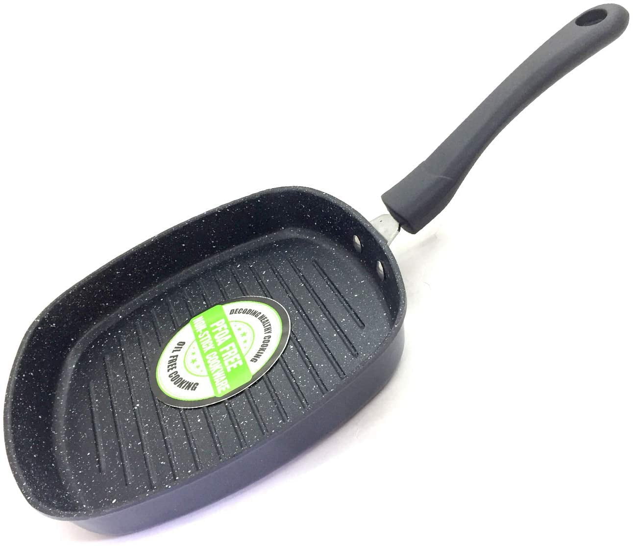 Non Stick Grill Pan Square Aluminum Grill pan Non Stick Cookware Gas Stove Compatible Only