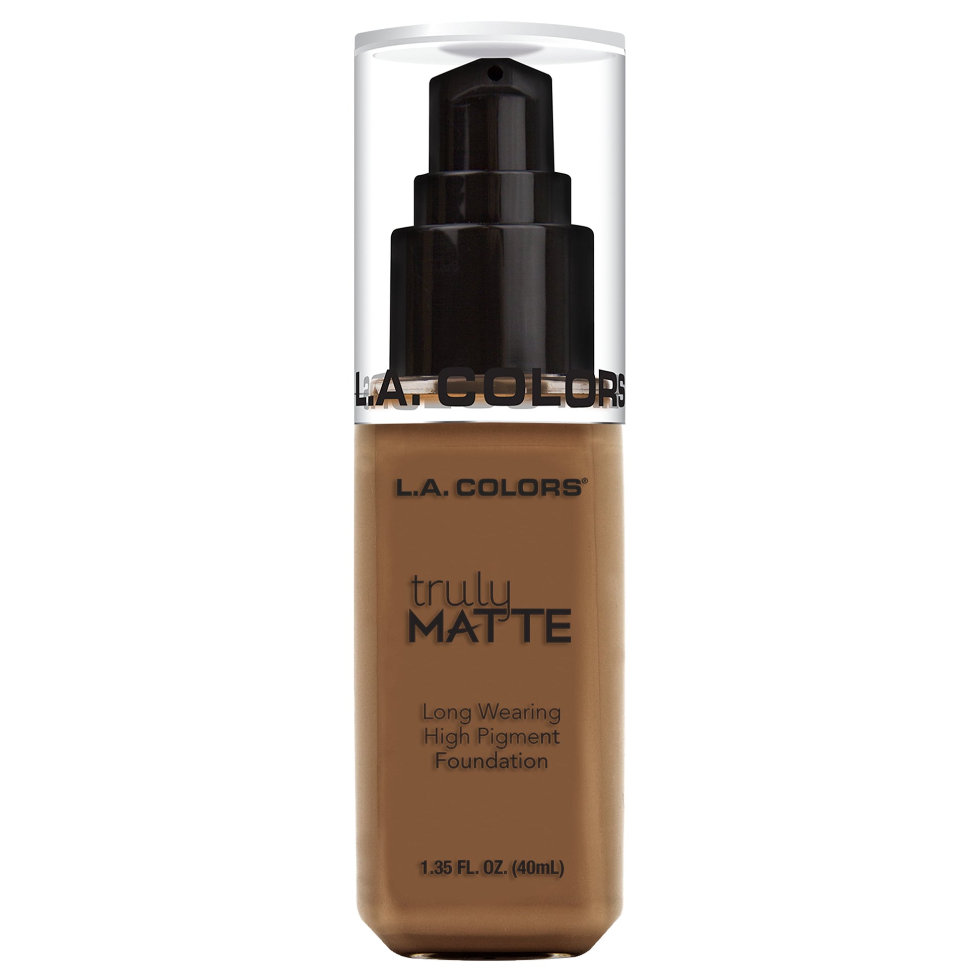 L.A. COLORS Liquid Truly Matte Foundation, Cappuccino, 1.35 fl oz