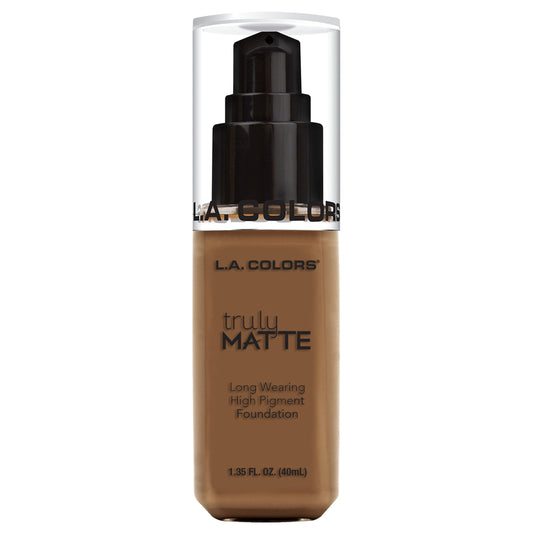 L.A. COLORS Liquid Truly Matte Foundation, Cappuccino, 1.35 fl oz