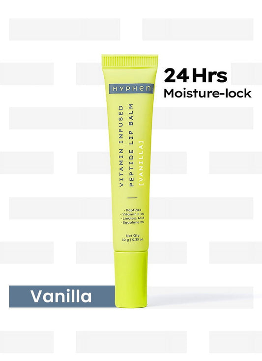 Hyphen Vitamin Infused Peptide LipBalm - Vanilla for Dry & Chapped Lips | 10 gm