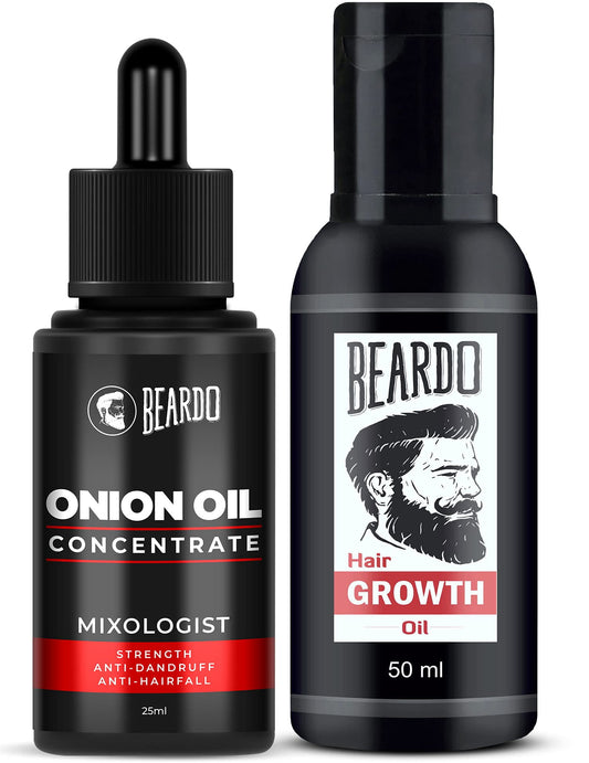 Beardo Beard & Hair Growth Oil (50ml) and Onion Oil (25ml)