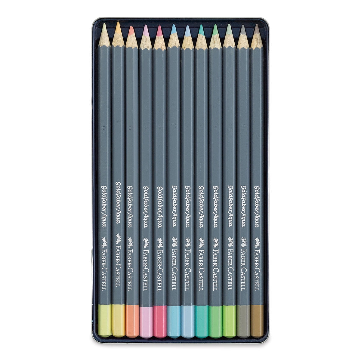Faber Castell Goldfaber Aqua Watercolor Pencil - Set of 12, Pastels