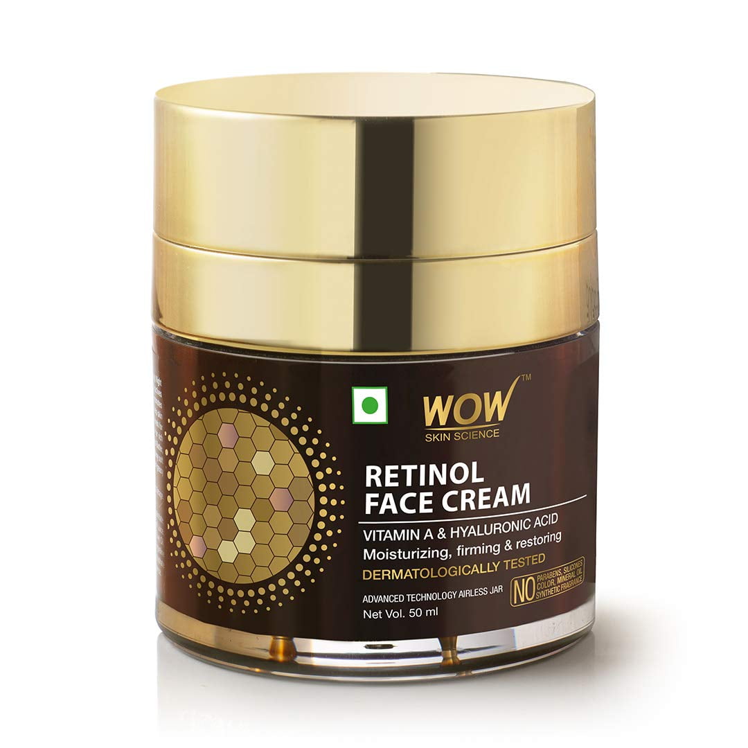 WOW Skin Science Retinol Face Cream - Oil Free, Quick Absorbing - For All Skin Types-50 ml