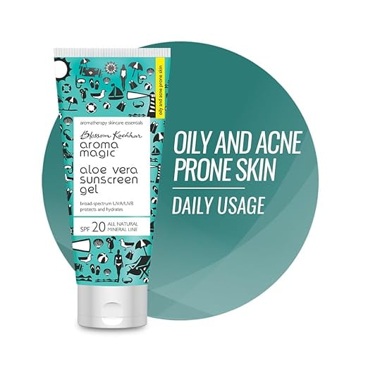 Aroma Magic Aloe Vera Sunscreen Gel ï¿½ 100ml | SPF 20 Protection for Oily Skin | Non-Nano Zinc Oxide, No Parabens or Alcohol | Acne Control & Hydration | For Oily & Acne Prone Skin |