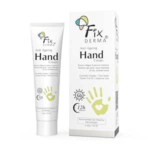 FIXDERMA Anti Ageing Hand Cream for Women & Men | Ceramide Moisturizer | Hyaluronic Acid C