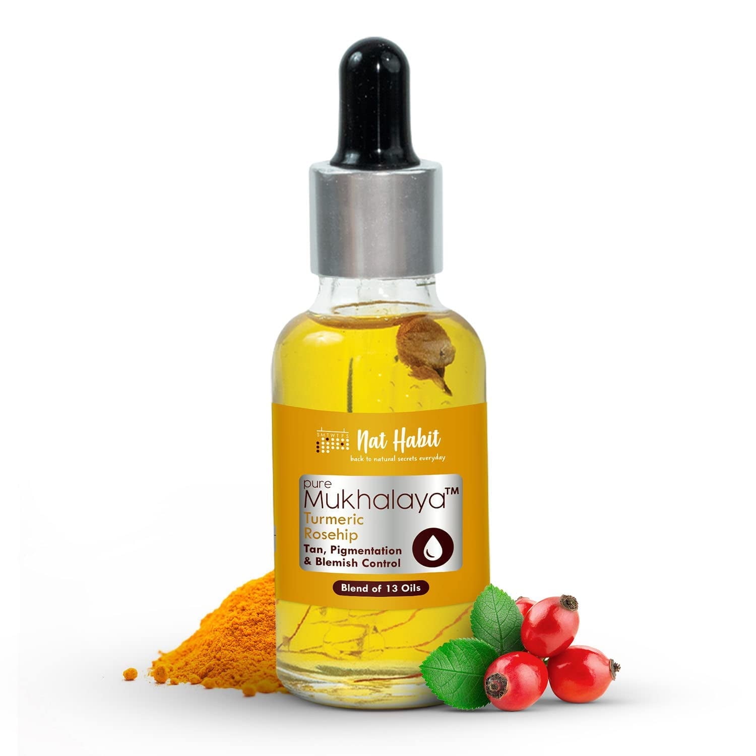 Nat Habit Mukhalaya 100% Pure Ayurvedic Face Oil & FaceSerum for Glowing Skin, 30ml | Turm