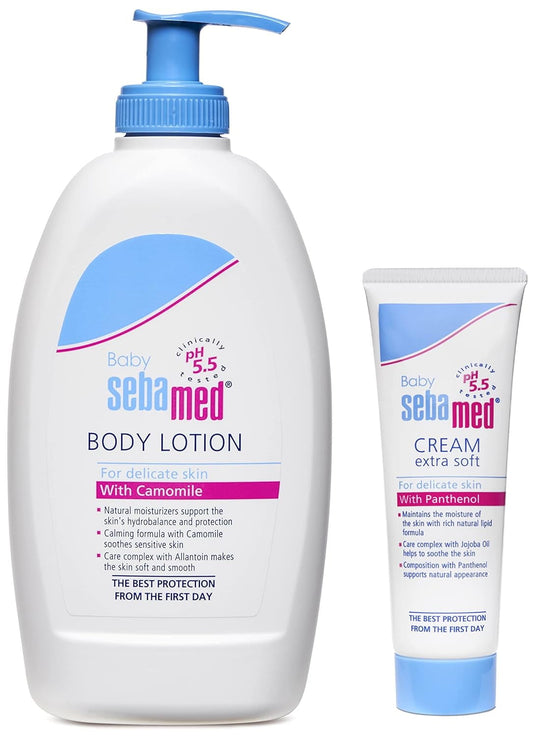 Sebamed Baby Lotion, 400Ml&Sebamed Baby Cream Extra Soft, 50Ml