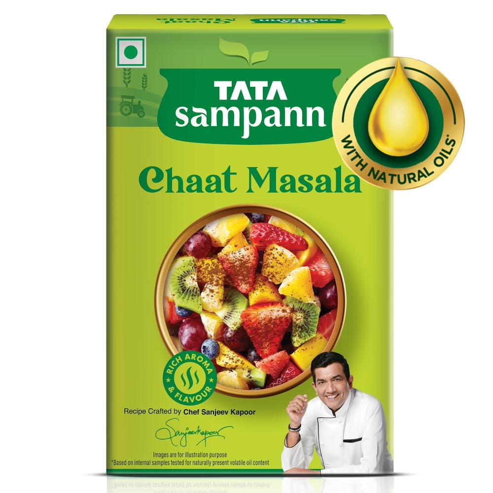 Tata Sampann Chaat Masala With Natural Oils, Crafted By Chef Sanjeev Kapoor, 100G