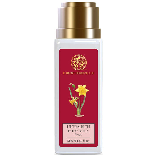 Forest Essentials Travel Size Ultra-Rich Body Milk Nargis | Natural Moisturizing BodyLotio