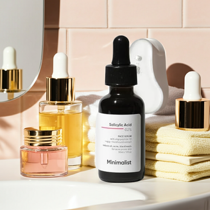 Minimalist 2% Salicylic Acid Serum For Acne, Blackhead & Open Pores | Reduces Excess Oil & Bumpy Texture | BHA Liquid Exfoliant for Acne Prone & Oily Skin | For Women & Men | 1 Fl Oz/30ml