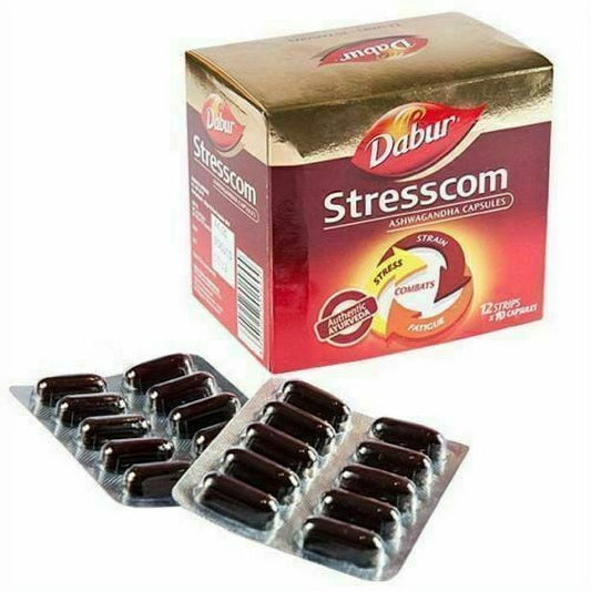 120 Capsules Dabur Stresscom Ashwagandha Withania Somnifera Extract