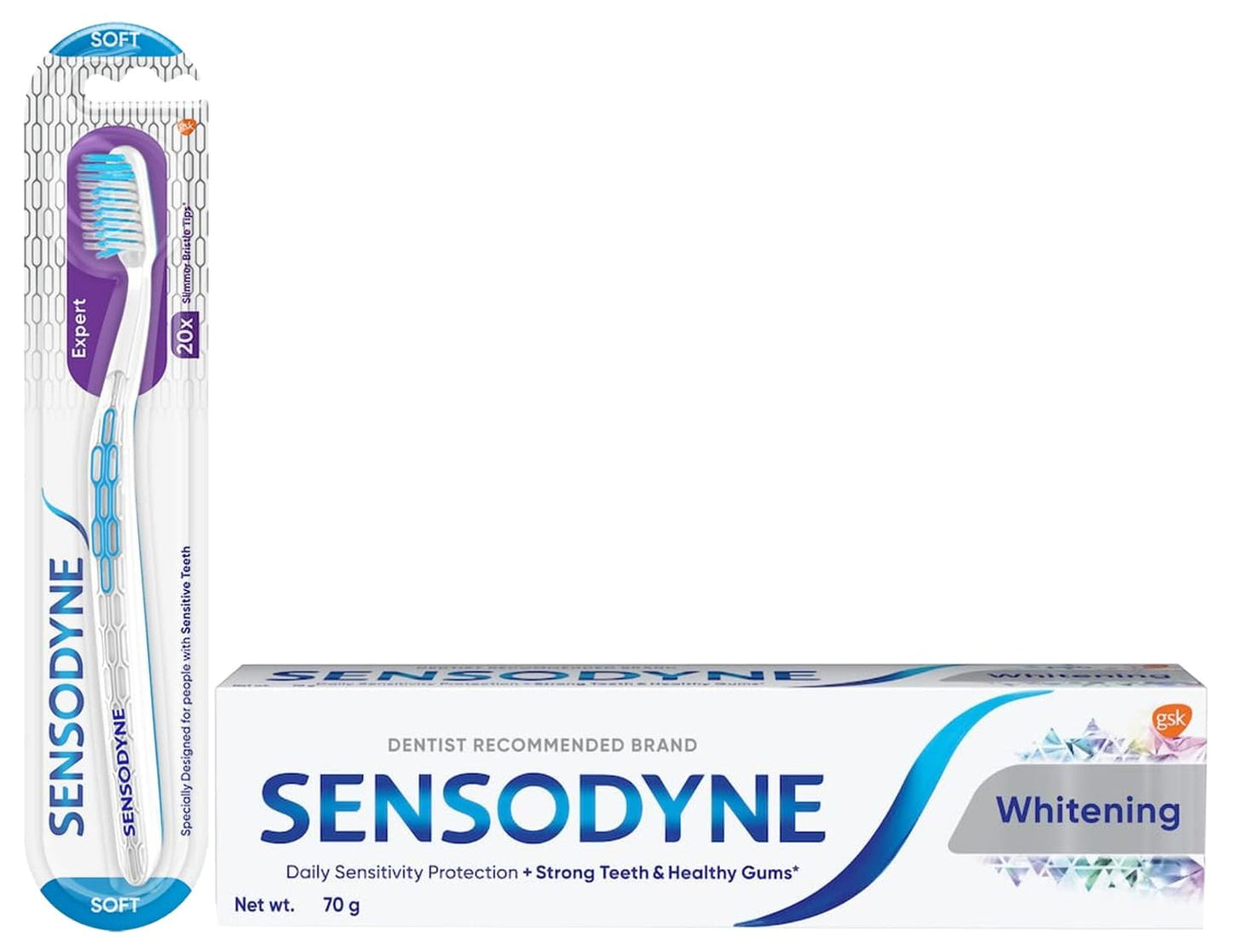 Sensodyne Toothpaste Whitening, Sensitive tooth paste to restore natural whiteness, 70 gm