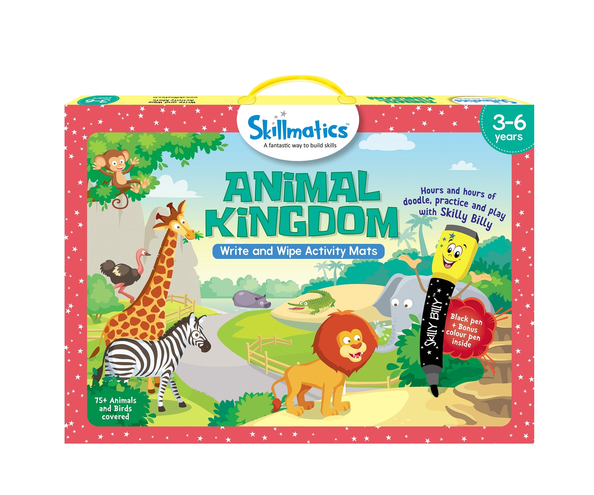Skillmatics Educational Game: Animal Kingdom Write & Wipe Activity Mats