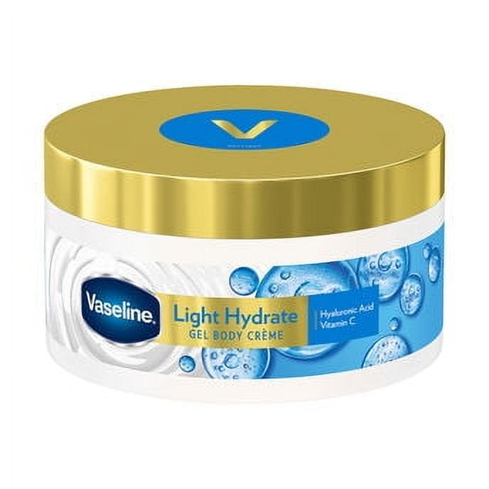 Vaseline Light Hydrate Gel Body Creme, 180 g, Hyaluronic Acid & Vitamin C for Hydrated, Ra