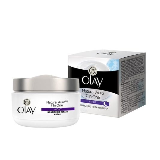 Olay Natural Aura NightCream | Nourishes Skin for Healthy Glow | Fights 7 Signs of Ageing