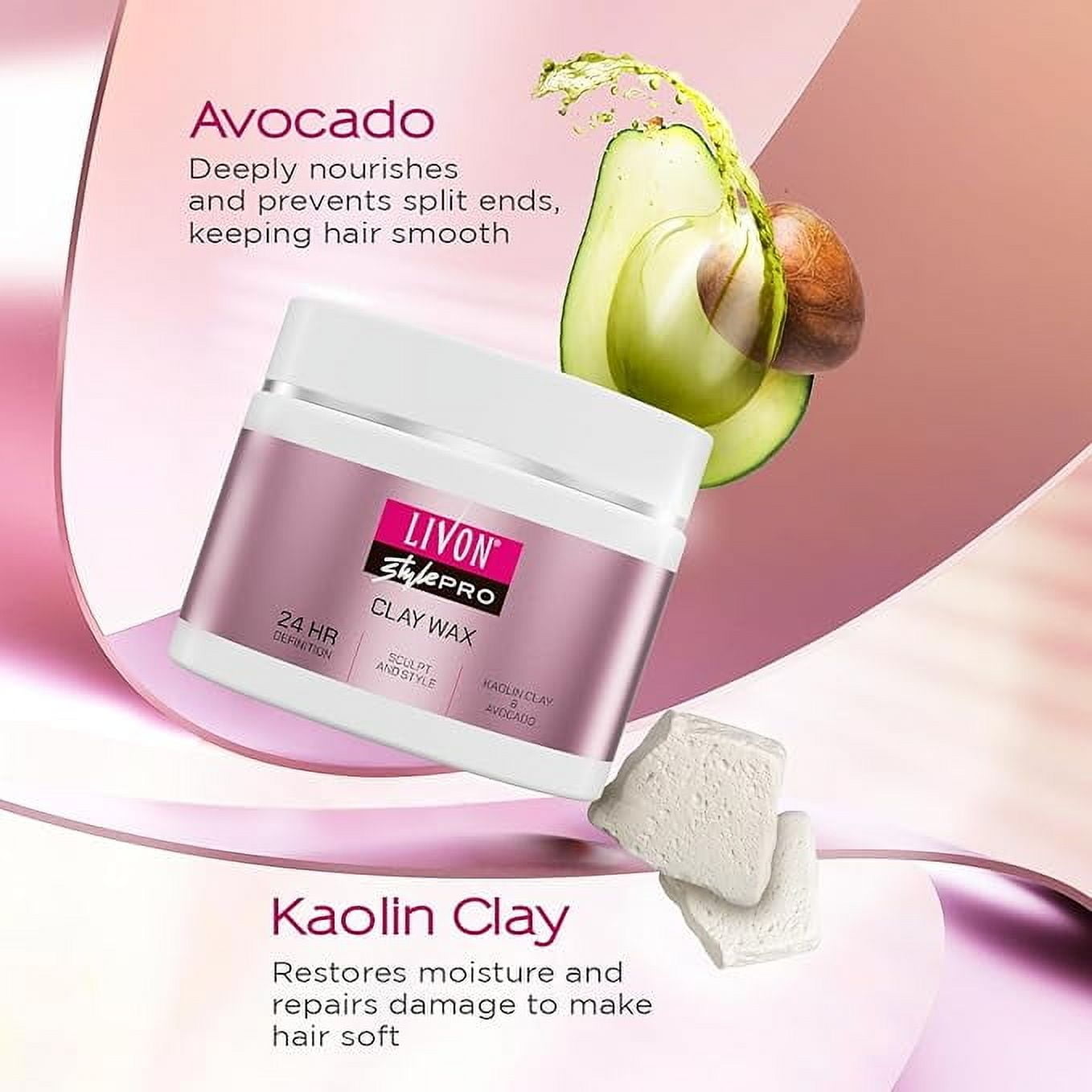 Livon Style Pro Hair Clay Wax for Women & Men| Sculpt & Style with Matte finish |24 Hour D