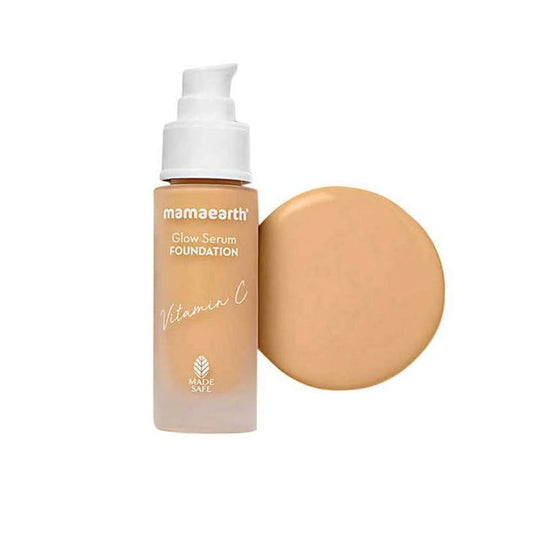 Mamaearth Glow Serum Foundation with Vitamin C and Turmeric - Nude Glow, 30 ML