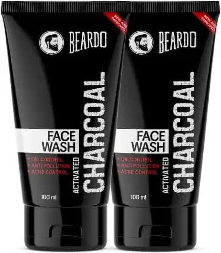 Beardo Activated Charcoal Acne Oil and Pollution Control FaceWash, 100ml (Set Of 2)
