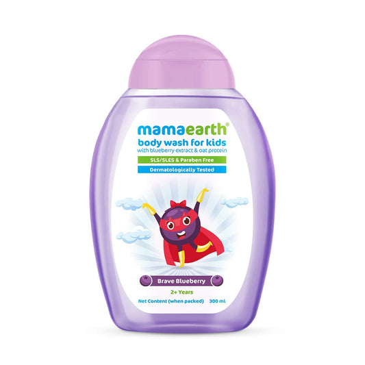 Mamaearth Brave Blueberry BodyWash For Kids with Blueberry and Oat Protein - 300 ml