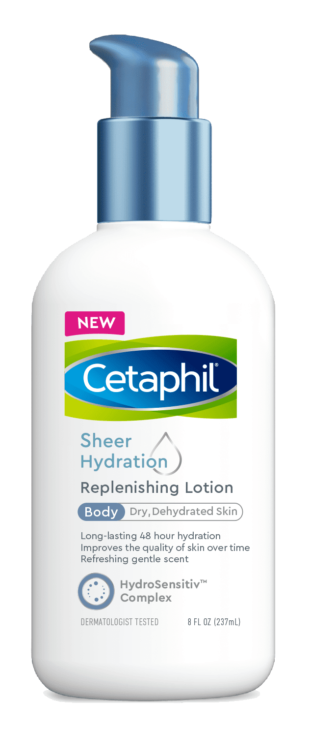 Cetaphil Sheer Hydration Replenishing BodyLotion for Dry Skin, 48 Hour Sensitive Skin Body
