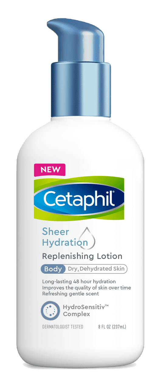 Cetaphil Sheer Hydration Replenishing BodyLotion for Dry Skin, 48 Hour Sensitive Skin Body