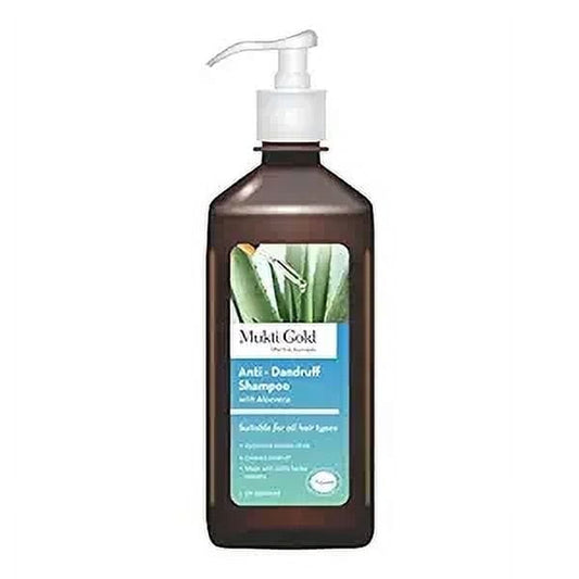 Axiom Mukti Gold Anti-Dandruff Shampoo 500Ml With Aloe Vera | Hydrates & Restores Shine |