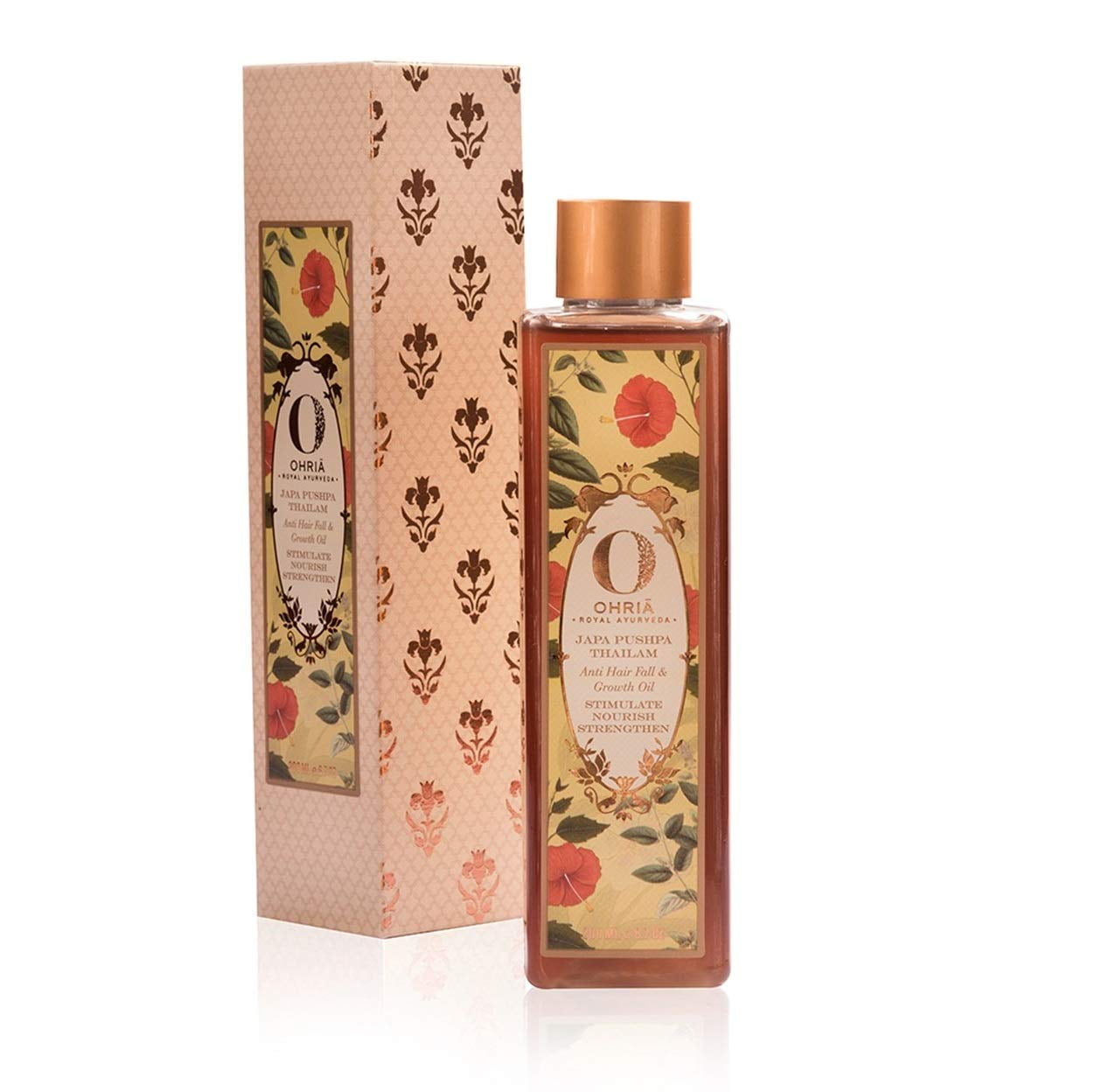 Ohria Ayurveda 100% Natural & Pure Japa Pushpa Thailam for Stimulate, Nourish, Strengthen,