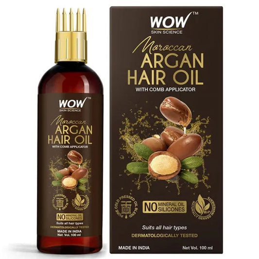 Wow Skin Science Moroccan Argan HairOil, 100ml