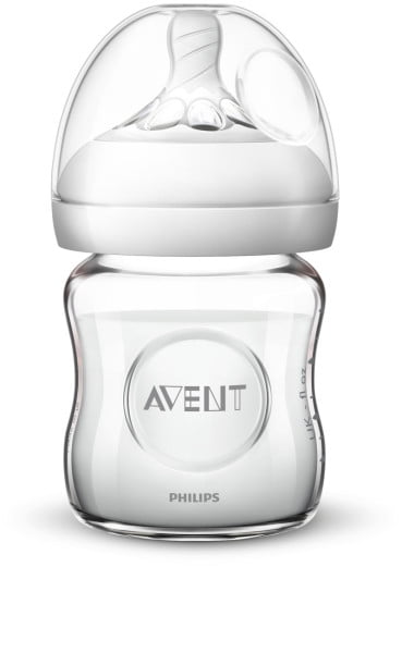 Philips Avent Natural Glass Baby Bottle, 4oz, 1pk, SCF701/17