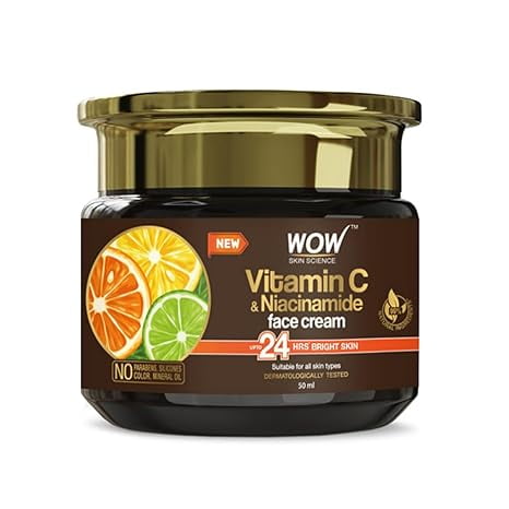 WOW Skin Science Vitamin C Face Cream - Oil Free, Quick Absorbing - For All Skin Types - N