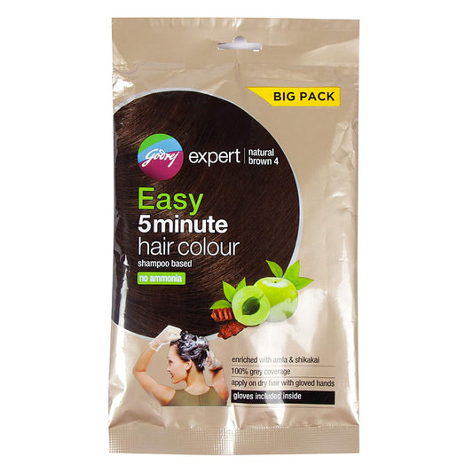 Godrej Ezee Expert Hair Colour - 25ml - Natural Brown (Pack of 3)