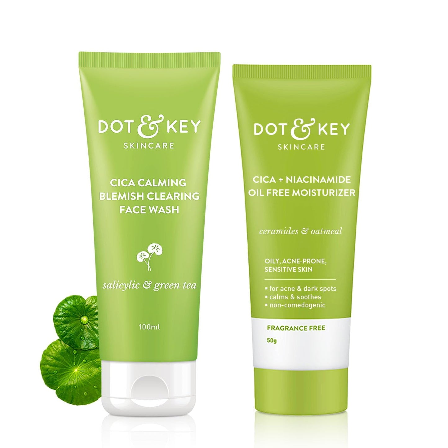Dot & Key Cica Calming Blemish Clearing FaceWash 100Ml & Cica & Niacinamide Spot Reduction