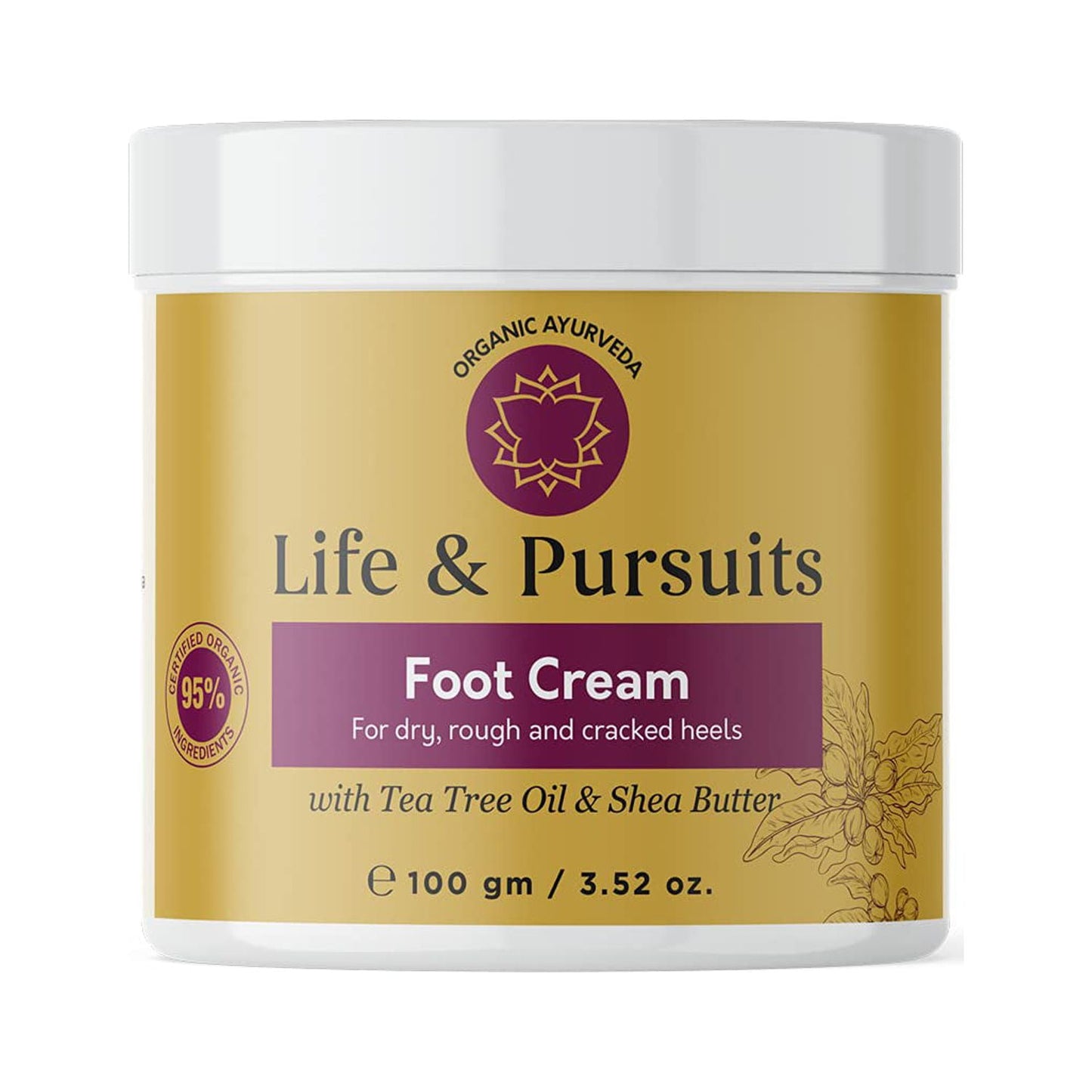 Life & Pursuits Foot Cream for Dry Cracked Feet (3.38 Oz) - Softening Moisturiser and Heel