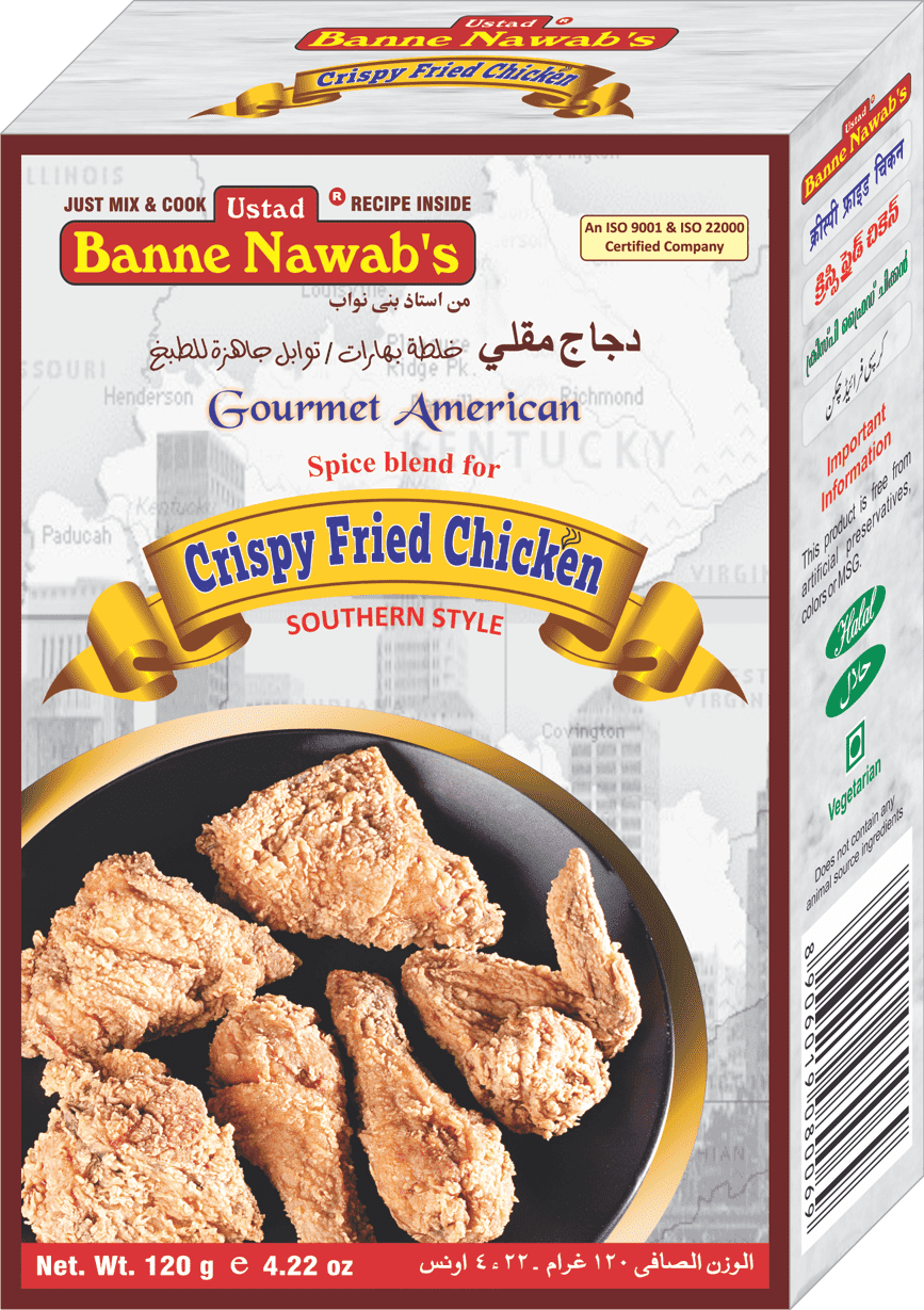 Ustad Banne Nawab's Crispy Fried Chicken Masala (CFC) - 1 Pack, 120g