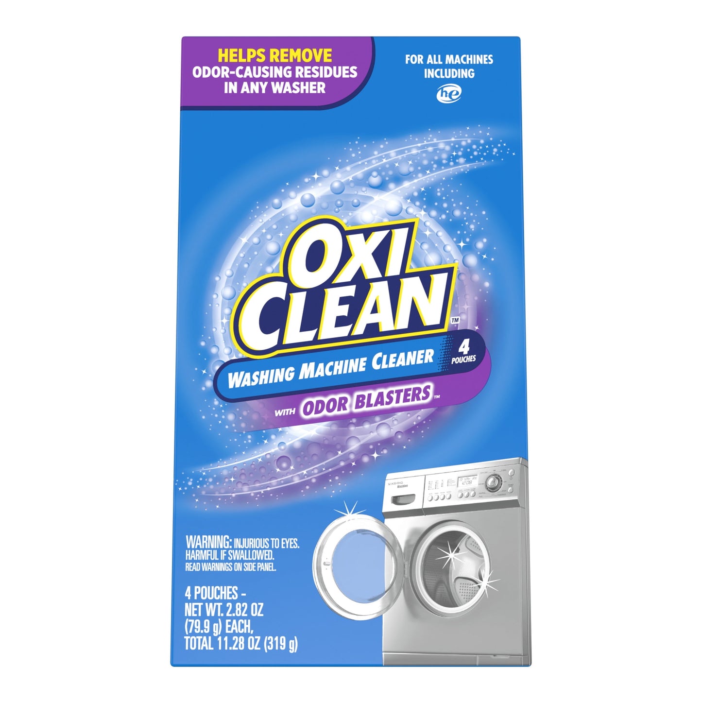 OxiClean Washing Machine Cleaner with Odor Blasters, 4 Count
