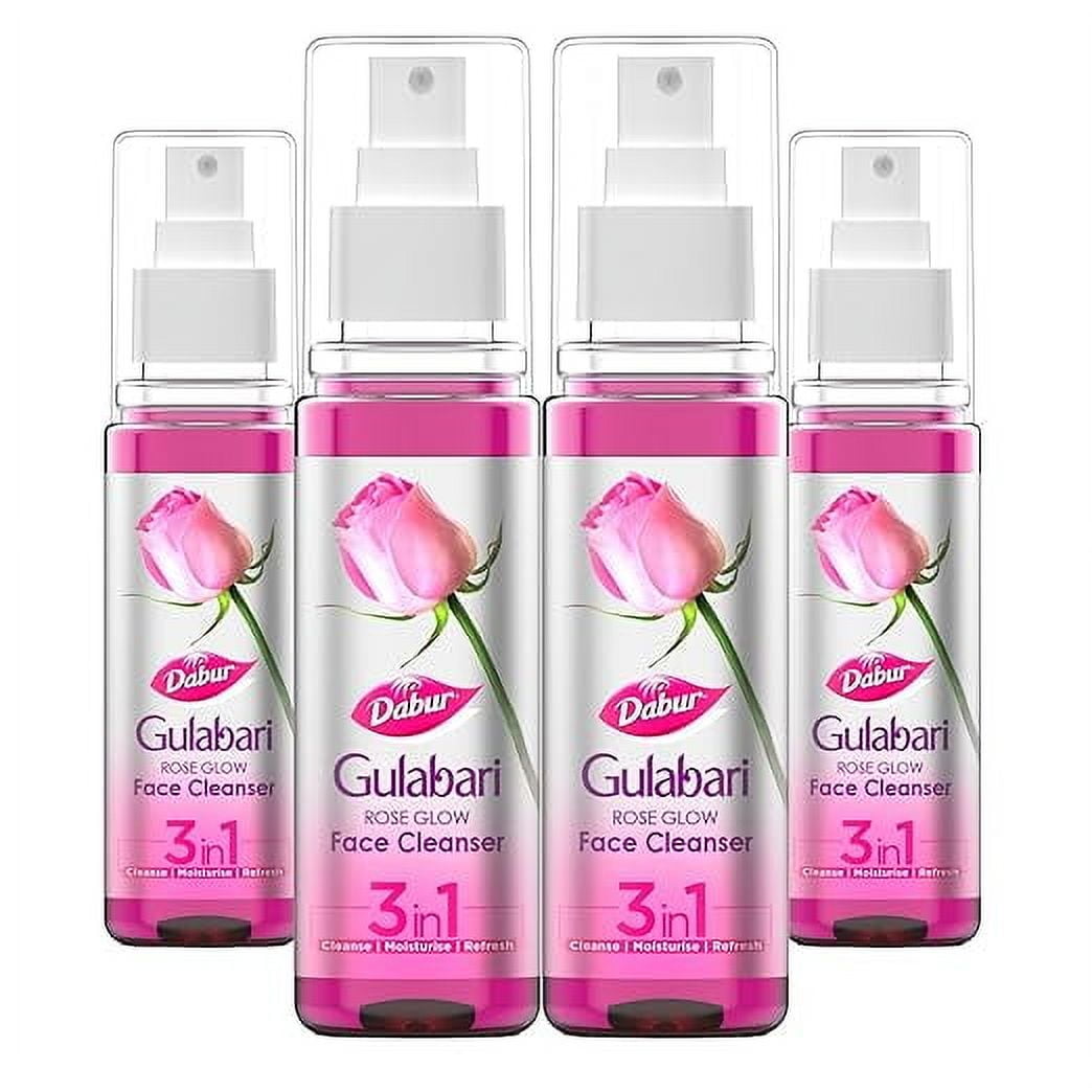 Dabur 3 In1 Gulabari Rose Glow FaceCleanser | 100 ML Each, (Pack of Four)